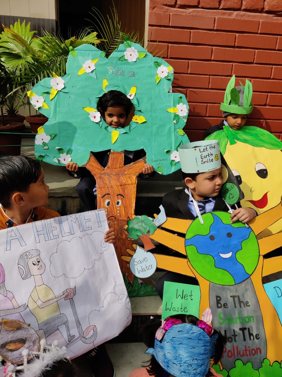 1st prize for fancy dress competition#how to make save earth dress for fancy  dress competition# - YouTube